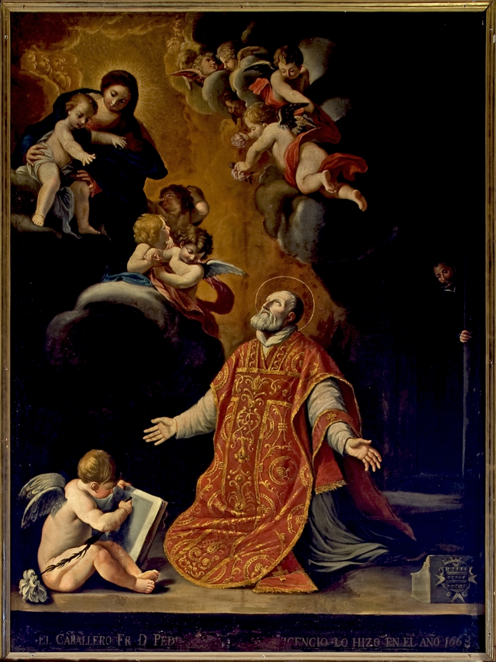 Il-pittura ta’ San Filippu Neri, fil-knisja tal-Portu Salvu tal-Isla, ispirata minn dik bl-istess suġġett, ta’ Guido Reni, fis-Santwarju ta’ Vallicella f’Ruma. L-awtur ta’ din il-kwadru kien Don Pedro Nunez de Villavicencio, pittur-kavallier minn Sevilja, u deskritta fl-atti taż-Żjara Pastorali tal-Isqof Michael Molina tal-1680