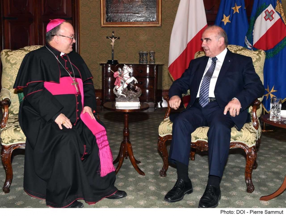 L-Ewwel laqgħa bejn il-President George Vella u l-Arċisqof Charles Scicluna