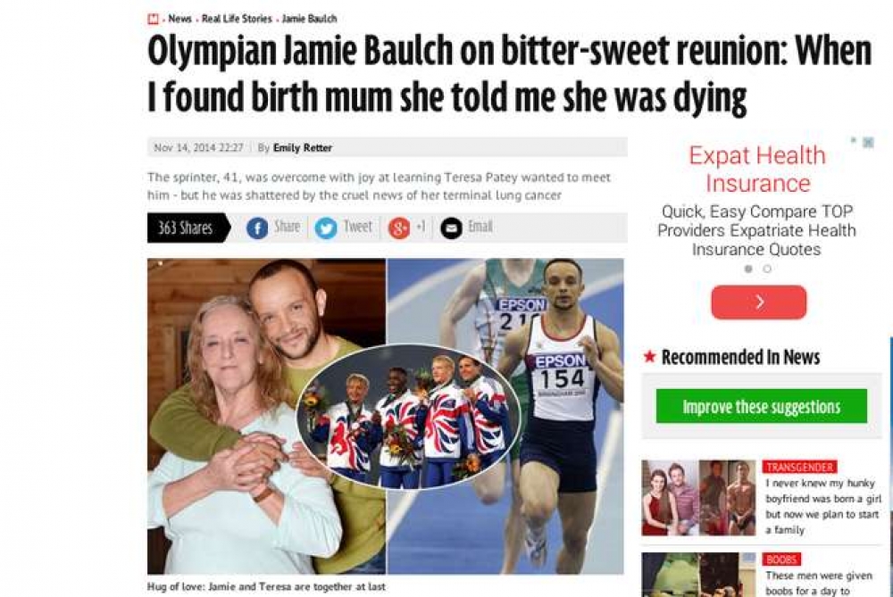 James Baulch atleta li sab lill-ommu wara 40 sena