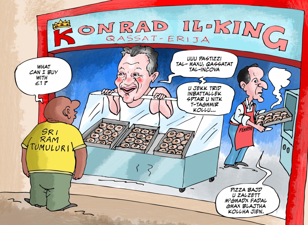 Il-karikatura tal-gazzetta ILLUM | minn Mikiel Galea