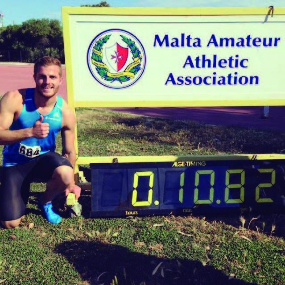 Steve Camilleri jippoża mal-ħin li ksieb fil-fianli tal-100 metru - dak ta’ 10.82 sekondi