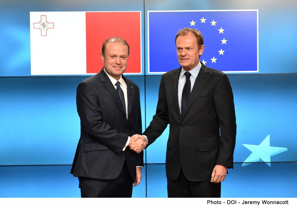 Il-Prim Ministru Malti mal-President tal-KE Donald Tusk
