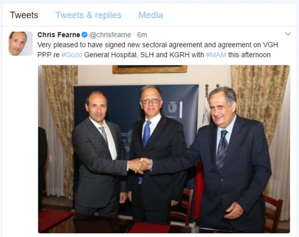 Ftehim bejn il-MAM u l-Gvern dwar il-proġetti tal-Isptarijiet li se jitmexxu mill-VGH