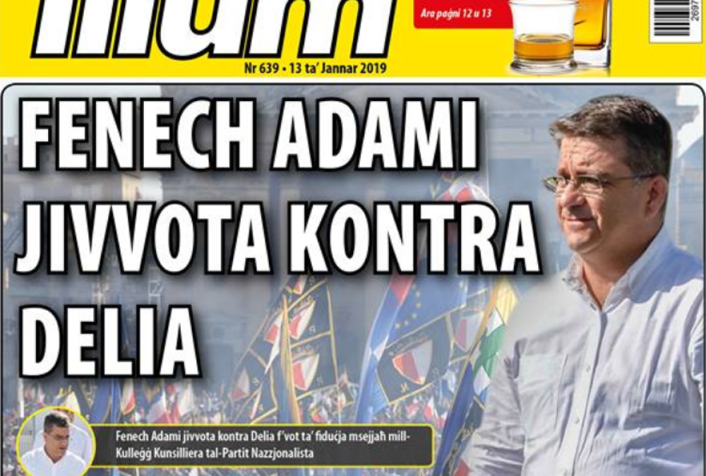 Il-faċċata tal-gazzetta ILLUM 