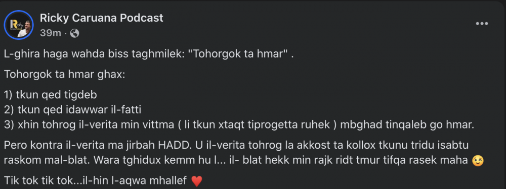 Il-post imħassar ta' Briffa