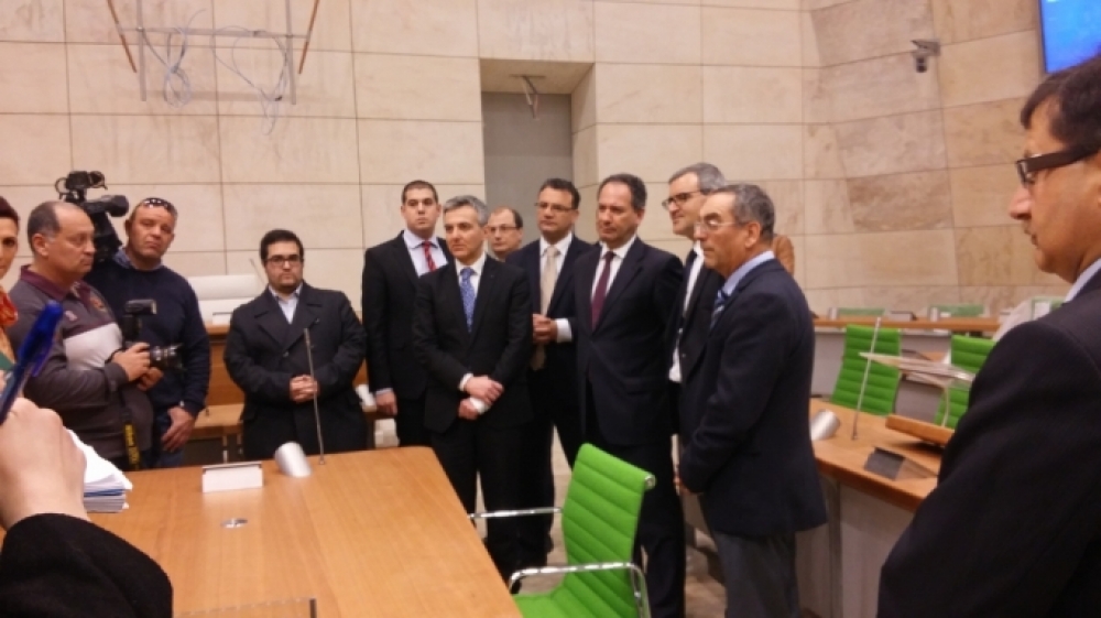 Simon Busuttil waqt iż-żjara tiegħu fil-Parlament il-Ġdid 