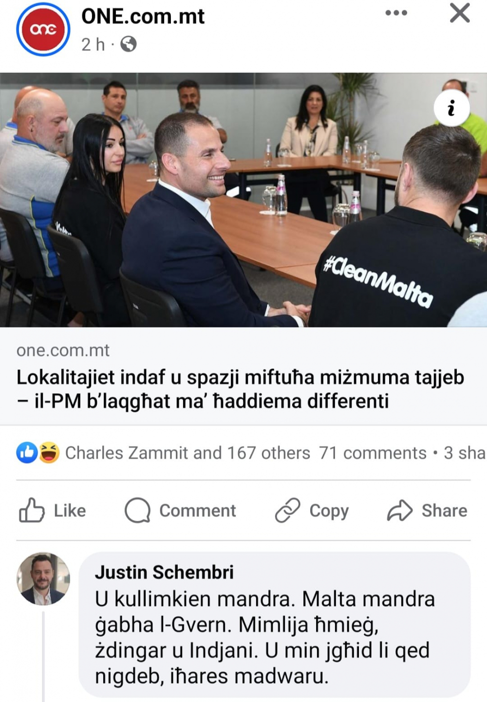 Il-kumment ta' Schembri