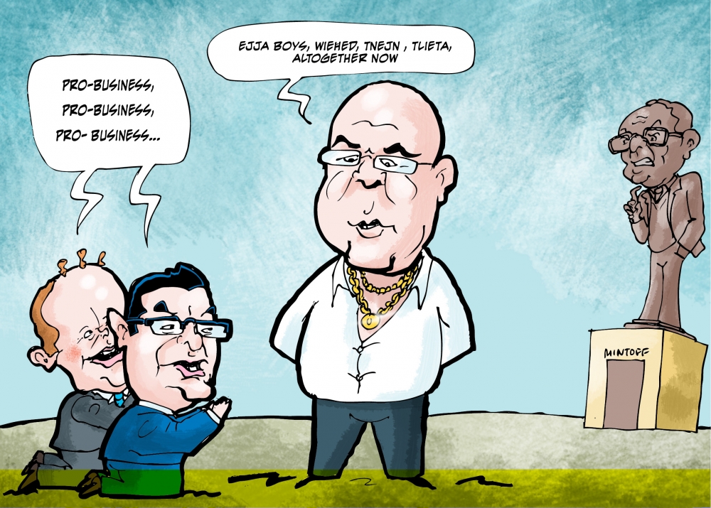 Il-karikatura minn Mikiel Galea