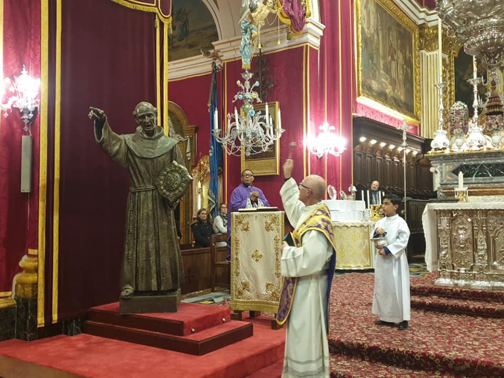 L-istatwa l-ġdida ta' San Bernardin ta' Siena mżanżna din is-sena
