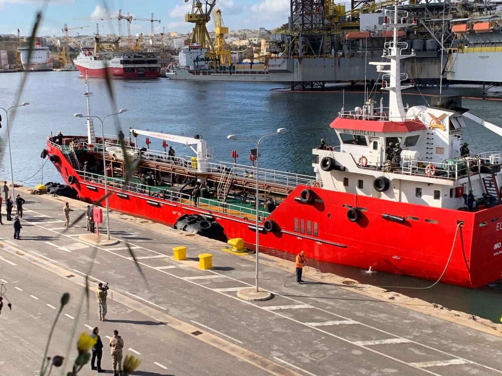 Il-bastiment bħalissa f'Boiler Wharf. Ritratt ta' Karl Azzopardi