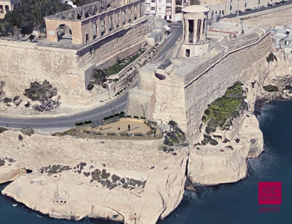 Il-belvedere proposta ħdejn il-Monument tal-Assedju l-Kbir
