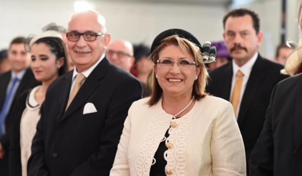 Marie Louise Coleiro Preca fil-Jum tal-ħatra bħala President ta' Malta