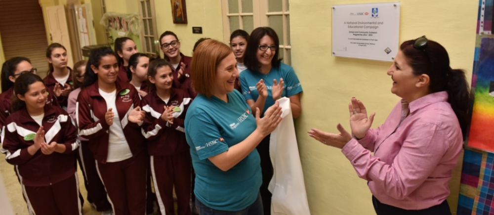 Assemblea speċjali fl-Iskola Immakulata Kunċizzjoni, bis-sehem  tal-Programm tal-Ilma ta’ HSBC – Catch the Drop, dwar miżuri favur l-ambjent imwettqa fl-iskola