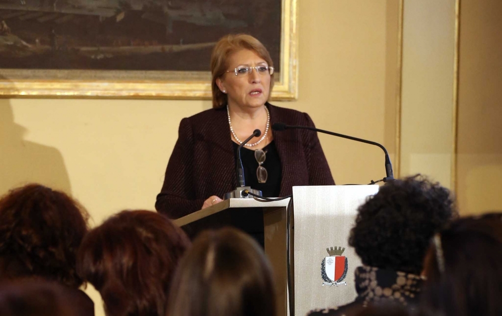Il-President waqt id-diskors tagħha fil-Jum Dinji kontra l-Kanċer