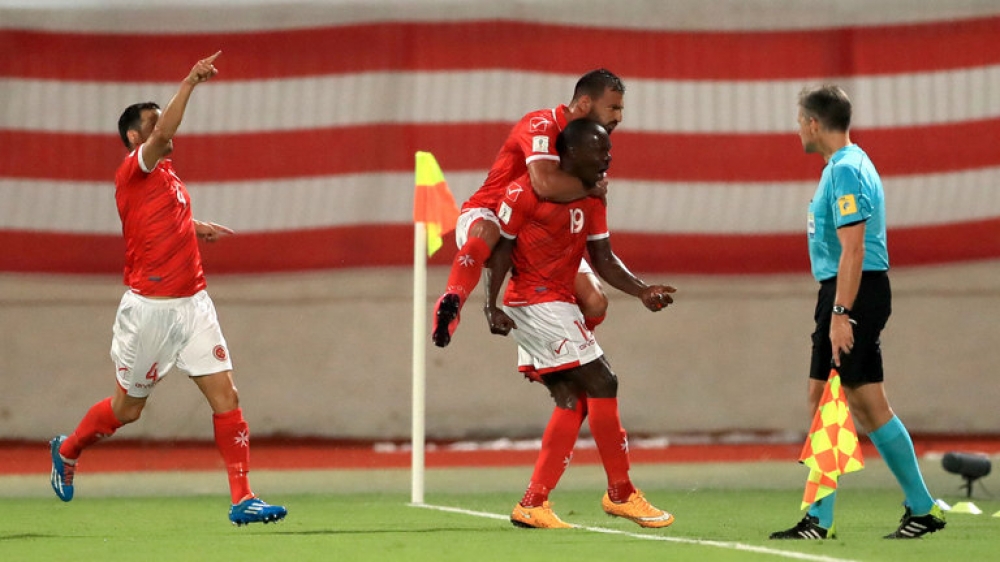 Alfred Effiong jiċċelebra meta ġab il-gowl ta' draw 