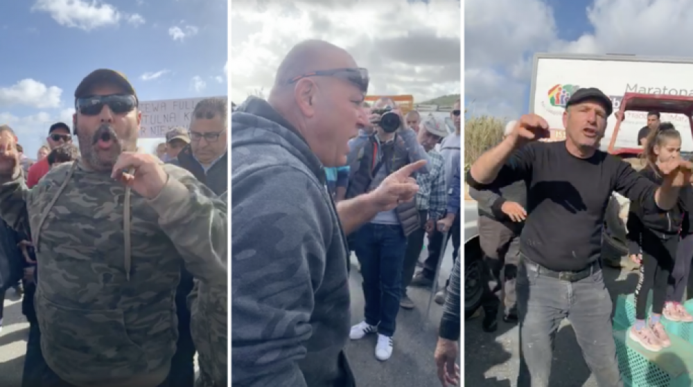 Uħud minn dawk li kienu qed jipprotestaw