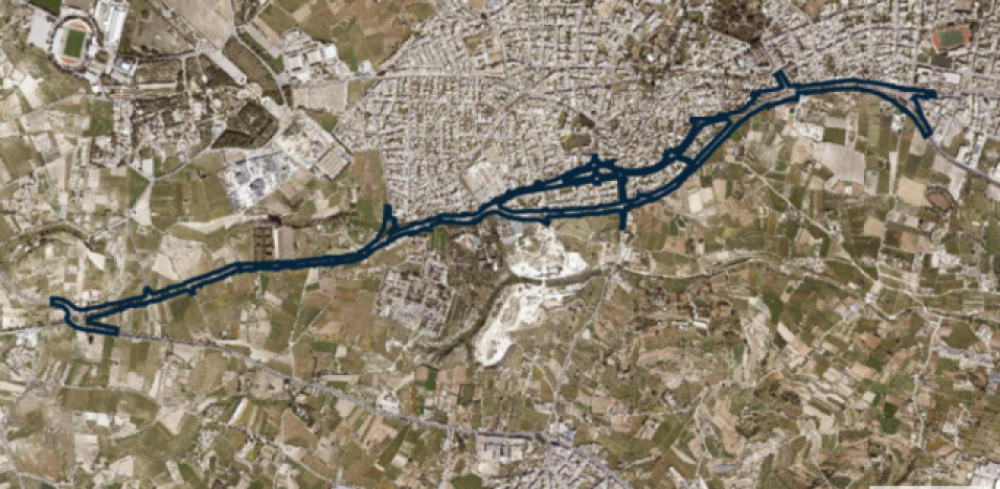 Il-linja l-blu turi l-firxa tal-proġett Central Link approvat ilbieraħ