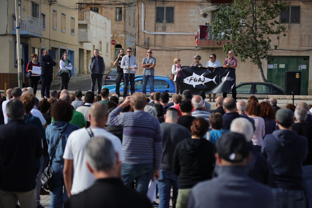Il-protesta f'Birżebbuġa