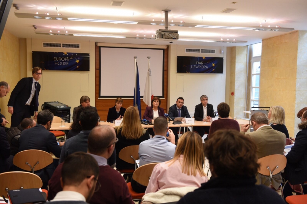 Id-delegazzjoni tal-MPE waqt il-konferenza tal-Aħbarijiet | Ritratt James Bianchi