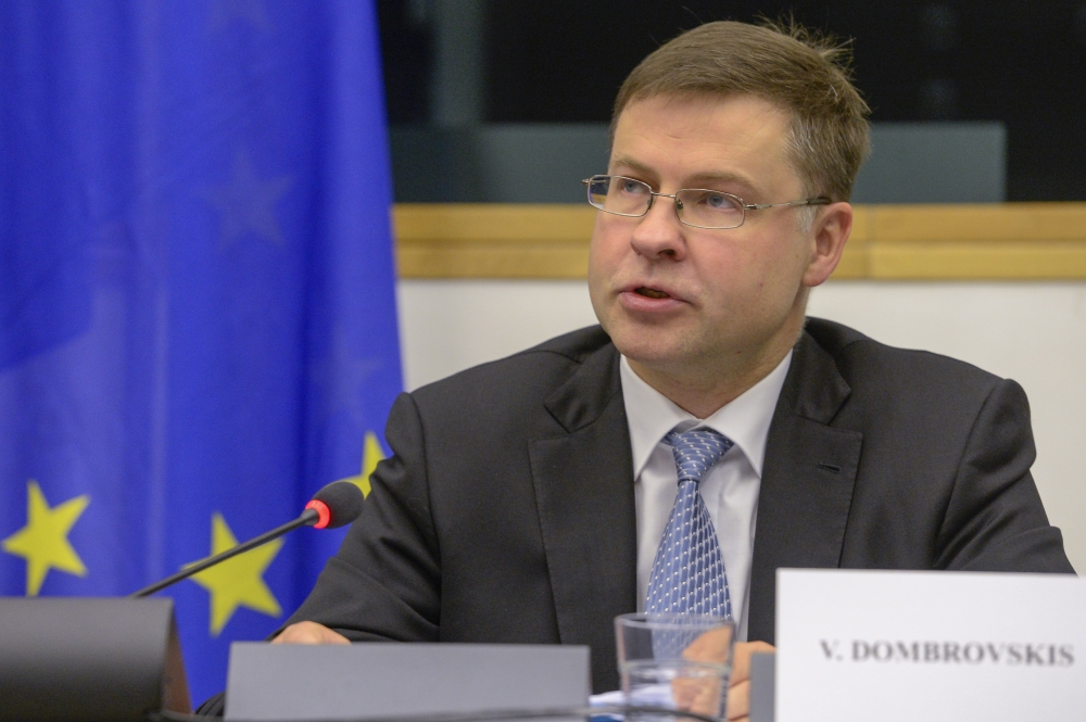 Il-Kummissarju Dombrovskis waqt il-laqgħa tal-ECON fi Strasburgu