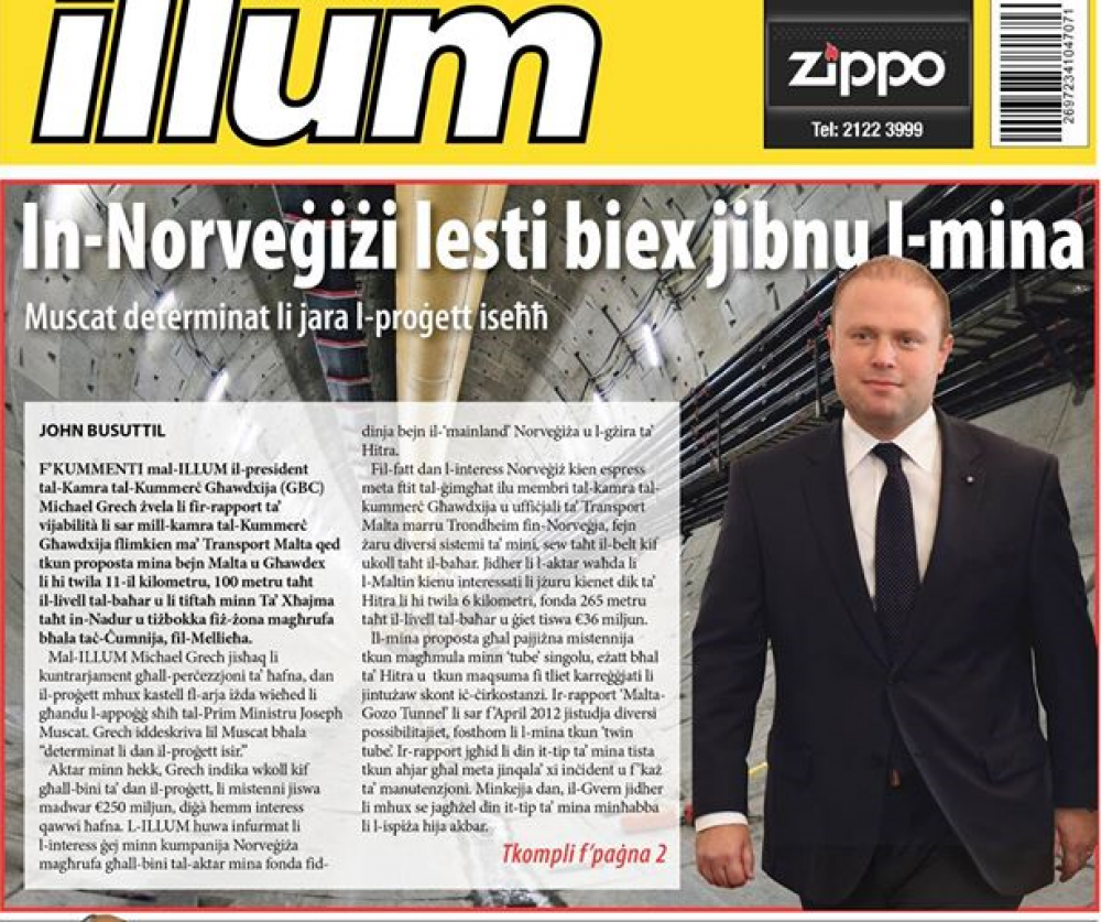L-ILLUM żvela l-pjani tal-Gvern għall-mina....Busuttil jgħid li l-Gvern ħela tliet snin
