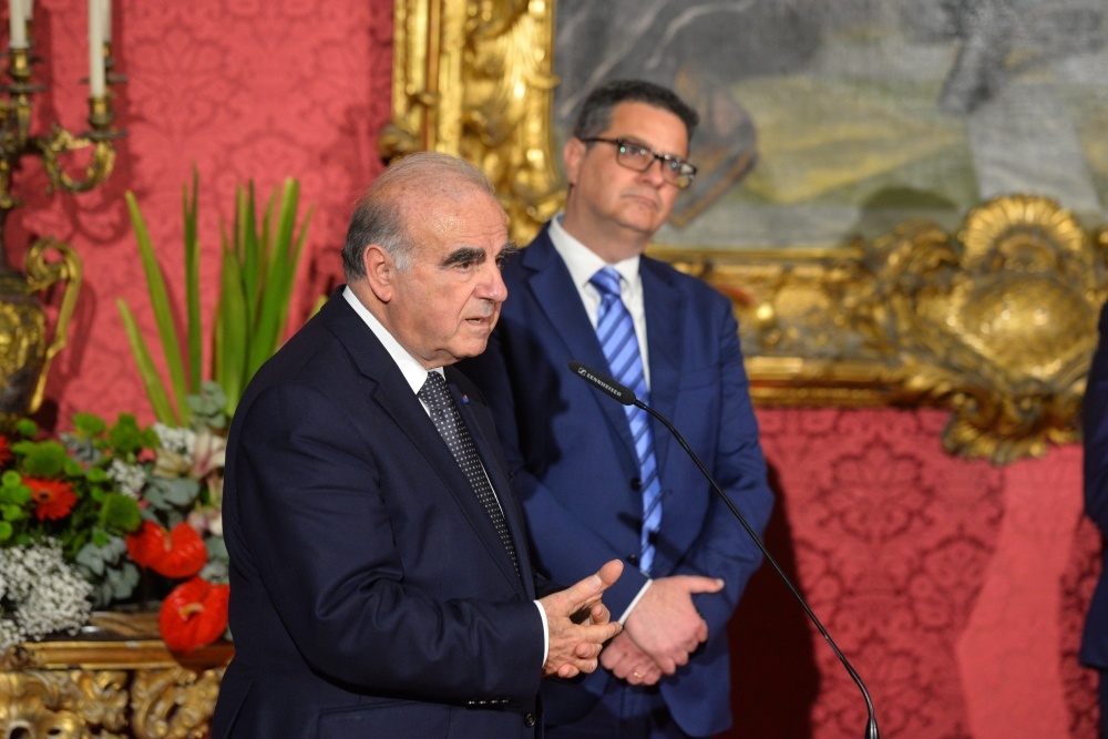 Il-President George Vella u ħdejh il-Kap tal-PN u tal-Oppożizzjoni Adrian Delia