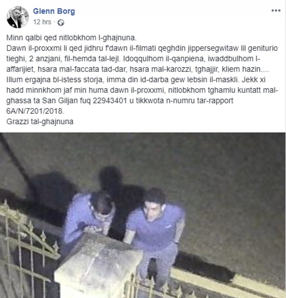 Il-messaġġ li ħalla iben Glenn Borg 