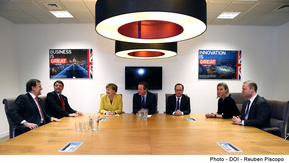 Il-PM Malti ma' wħud mill-mexxejja Ewropej fosthom il-Kanċillier Ġermaniż Angela Merkel u l-President Franċiż 