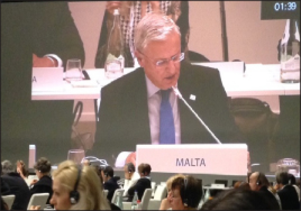 Leo Brincat matul l-intervent tiegħu f’Milan