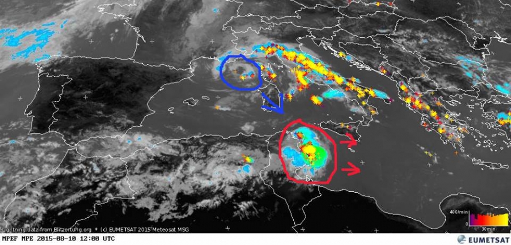 Tbassir tat-temp juri żewg maltempati resqin lejn il-gżejjer Maltin • Ritratt: Malta Weather
