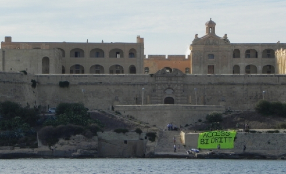 Aċċess bi Dritt...il-protesta fuq Manoel Island