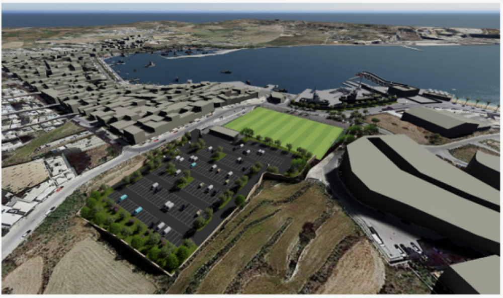 Il-parkeġġ propost ħdejn il-ground ta' Marsaxlokk
