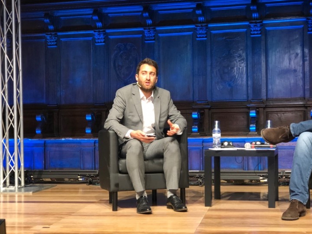 Matthew Caruana Galizia, waqt l-intervent fil-Festival tal-Ġurnaliżmu Internazzjonali