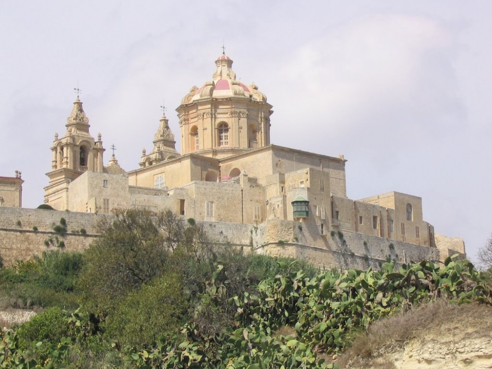 L-Imdina, fejn iż-żewġ Franċiżi qagħdu jiġru għarwenin bħala kastig 