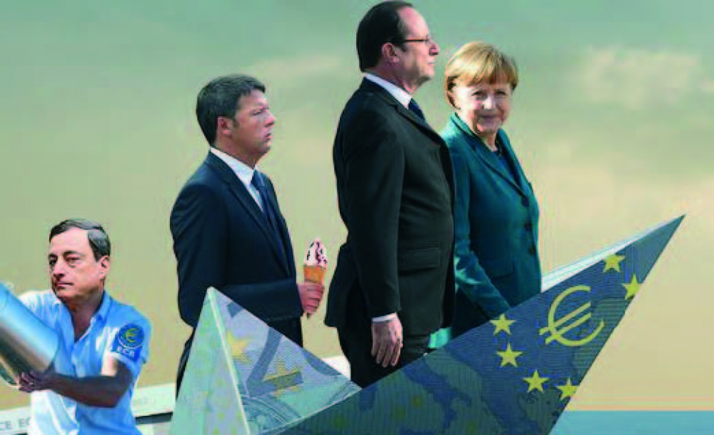 Merkel u Hollande ma jiċċaqalqux fil-pruwa, Renzi warajhom qisu l-imbeċilli b’ġelat f’idejh u Draghi jitħabat ibattal l-ilma mid-dgħajsa