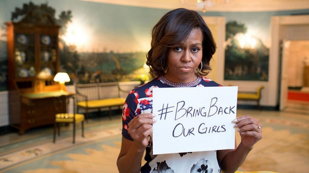Il-First Lady tal-Istati Uniti Michelle Obama tieħu sehem fil-kampanja #bringbackourgirls