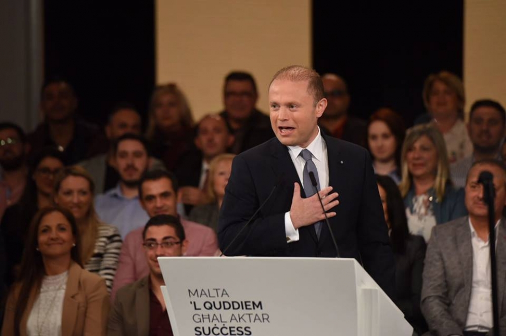 Il-PM u Mexxej Laburista Joseph Muscat waqt il-Konferenza Ġenerali tal-PL