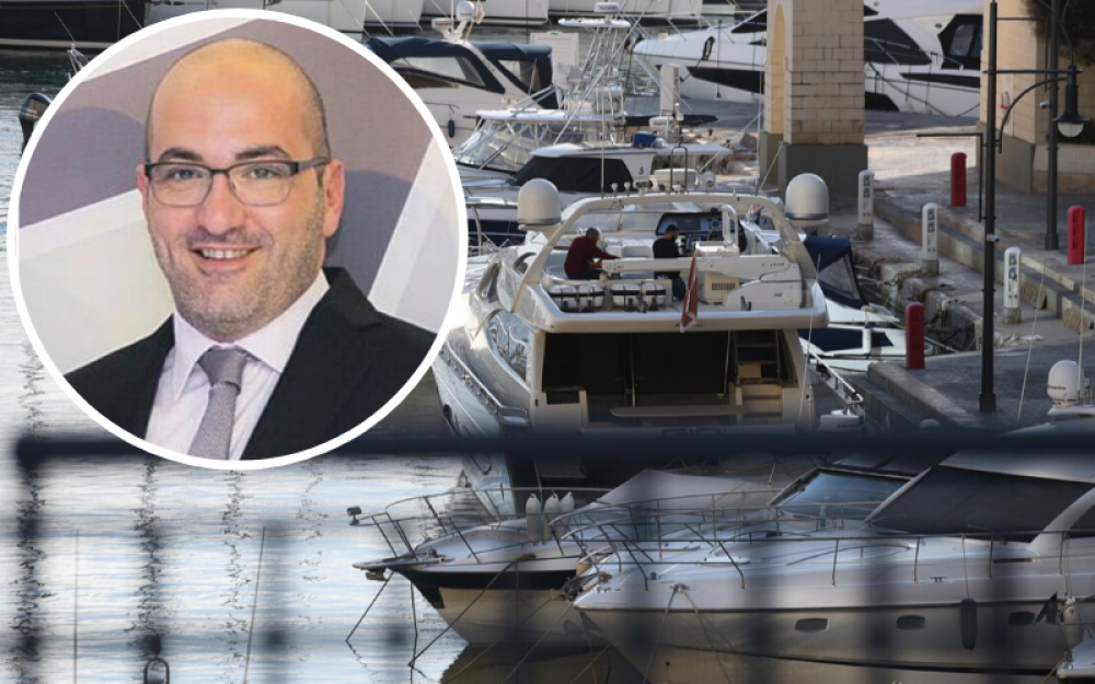 Il-yacht ta' Yorgen Fenech f'Portomaso. Ritratt ta' James Bianchi