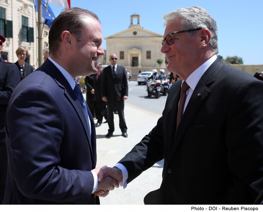 Il-PM Malti flimkien mal-President Ġermaniż 