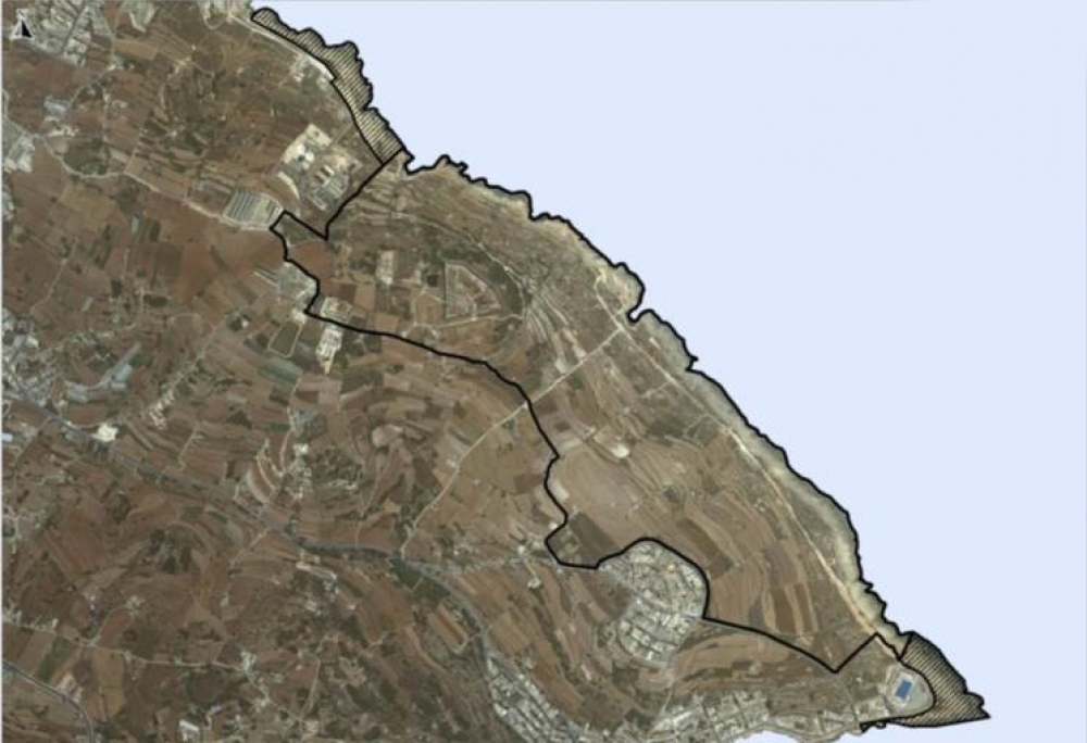 Mappa tal-konfini tal-Park tal-Inwadar kif qed jiġu proposti