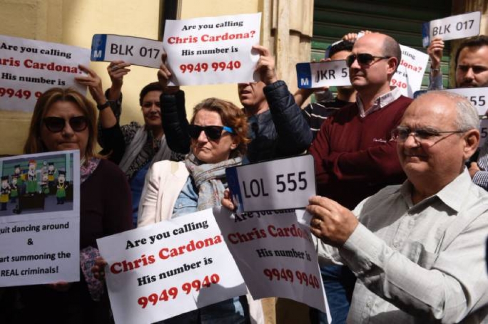 Ritratt | Attivisti ta' Occupy Justice qudiem l-Għassa tal-Belt f'April li għadda