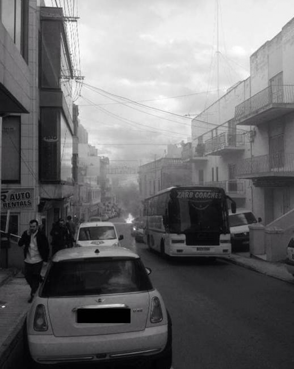Duħħan fi Triq Borg Olivier. Ritratt - Facebook - Daniel Azzopardi