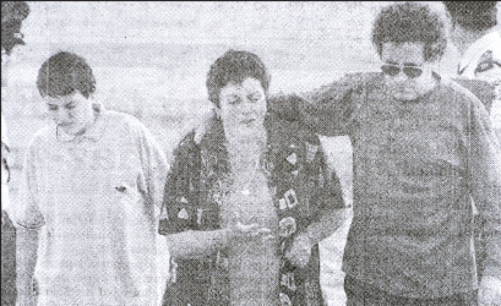 Rita Bonnici flimkien ma’ binha James (xellug) u ħuha Daniel