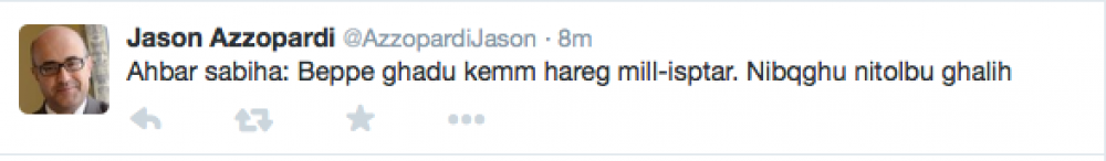 It-tweet ta' Jason Azzopardi