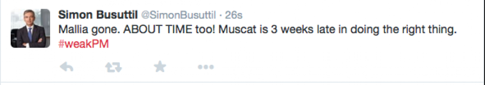 It-tweet ta' Simon Busuttil