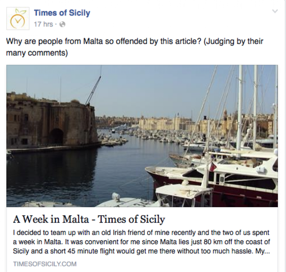 Il-blogger tistaqsi għaliex il-Maltin kienu daqstant offiżi 