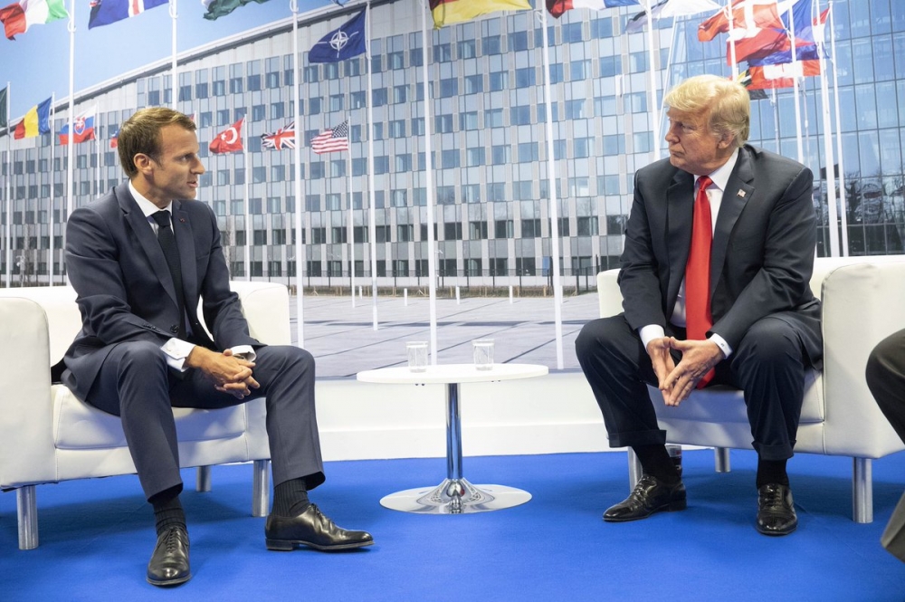 Macron u Trump f'laqgħa tan-NATO