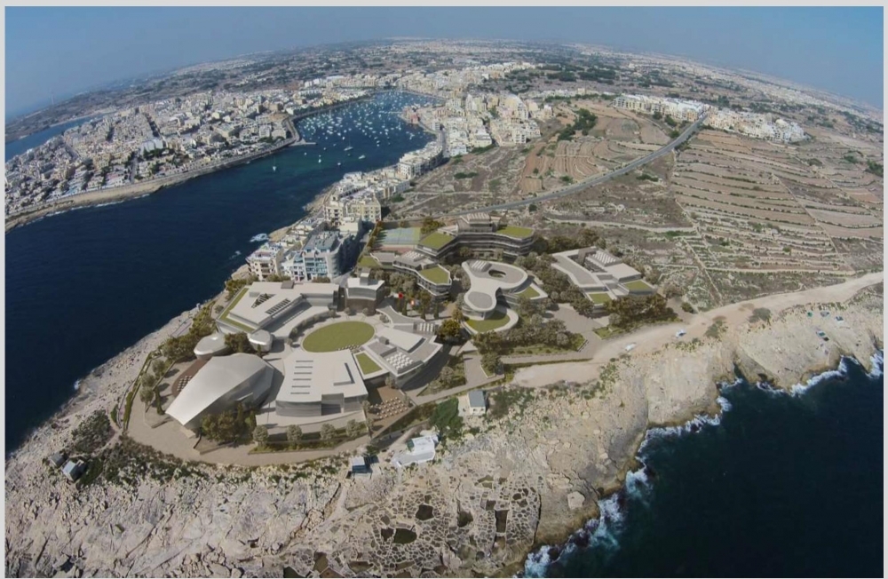 Il-proġett tal-Universita' Amerikana ta' Malta (impressjoni artistika)