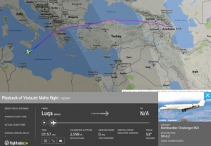 Ajruplan privat jitlaq minn Malta lejn l-Ażerbajġan f'nofs ta' lejl