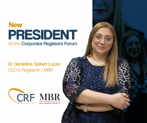 Dr Geraldine Spiteri Lucas eletta President tal-Forum tar-Reġistri tan-Negozji (CRF)